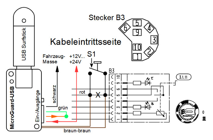 Schematischer Anschluss an Eberspï¿½cher D8LC