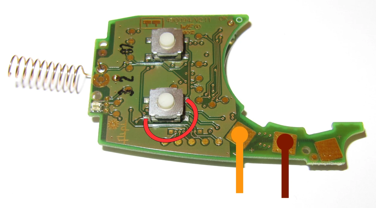 Öffnen des Handsender Audi T90