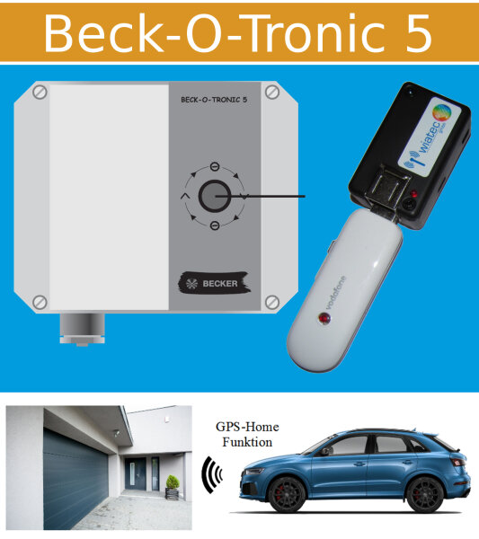 Handy Fernbedienung (LTE) für Garagentor Einfahrtstor für Beck-O-Tronic 5