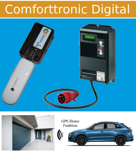 Handy Fernbedienung (LTE) für Garagentor, Comforttronic Bothe-Hild, 150 Teilnehmer