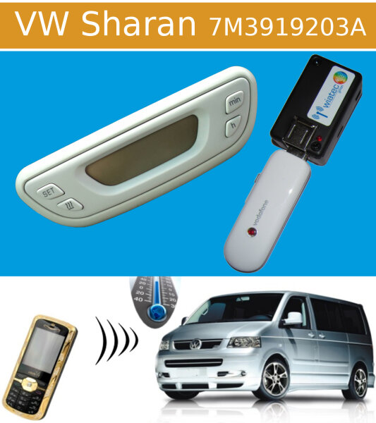 Handy Fernbedienung (GSM/UMTS) für Standheizung VW Sharan Bedienteil 7M3919203A